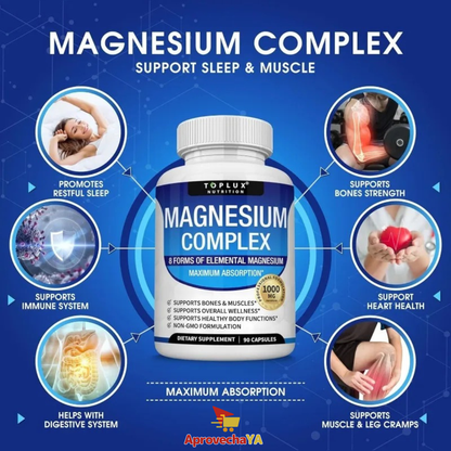 Complejo de magnesio Suplemento 8 Elemental 1000mg
