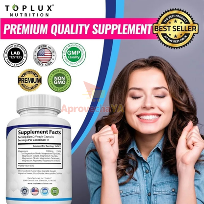 Complejo de magnesio Suplemento 8 Elemental 1000mg