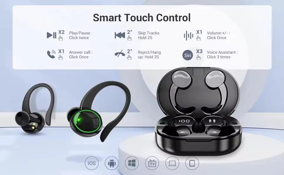 EARBUDS V5 CON CLIP SUJETADOR
