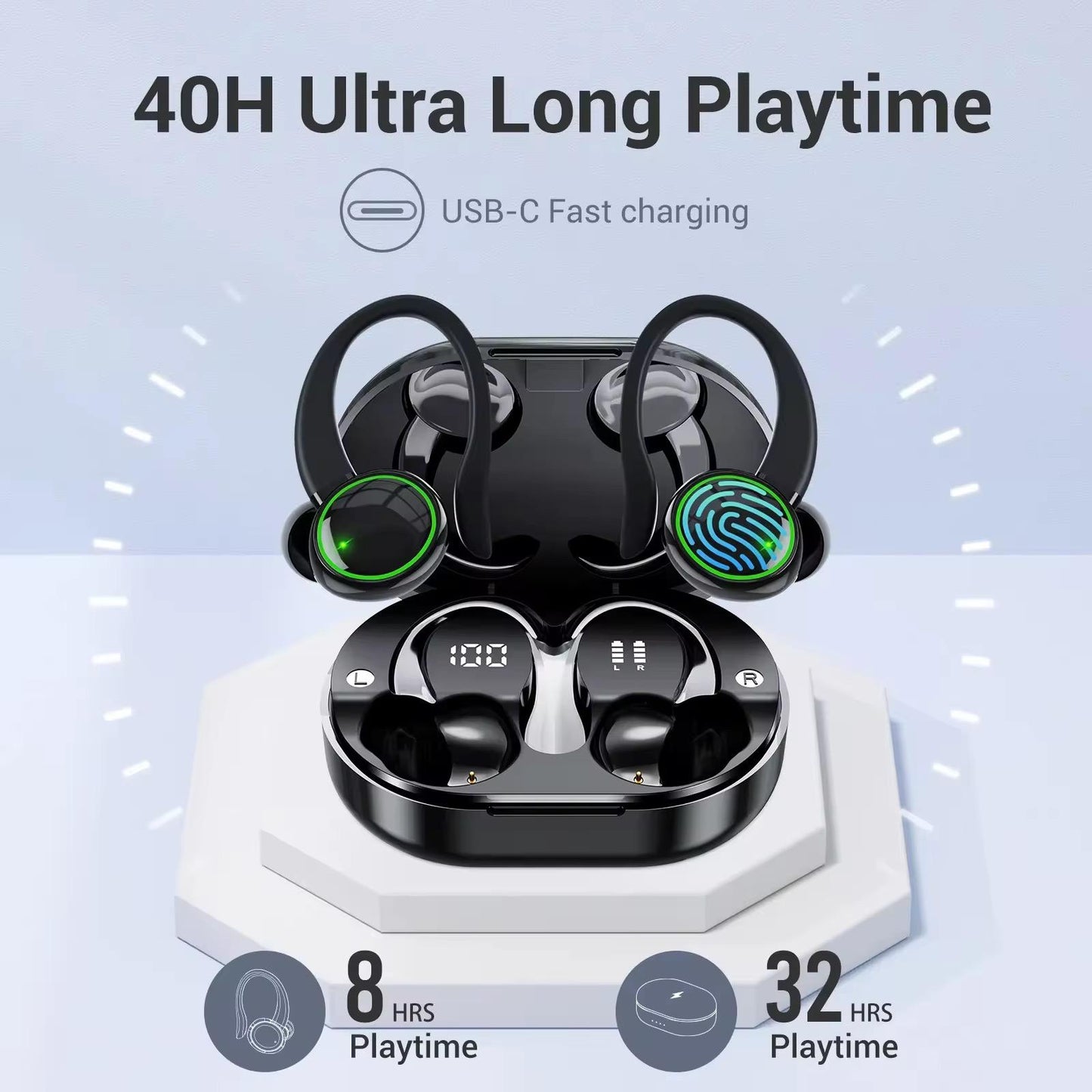 EARBUDS V5 CON CLIP SUJETADOR